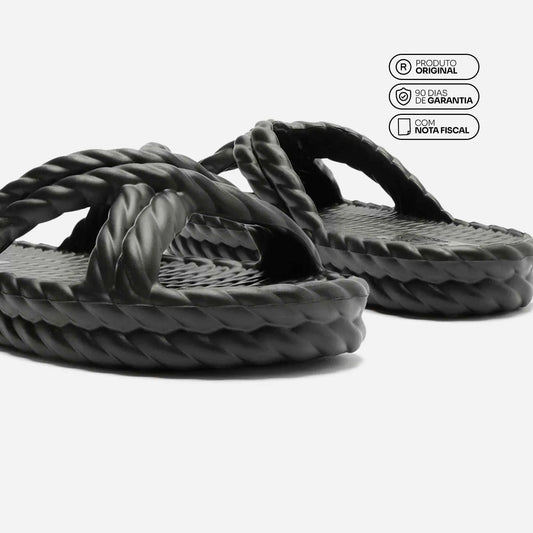 Brizza Arezzo Black morocco flat sandal