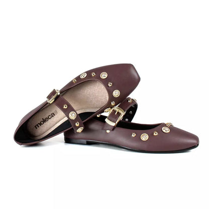 Chocolate Moleca Ballet Flats
