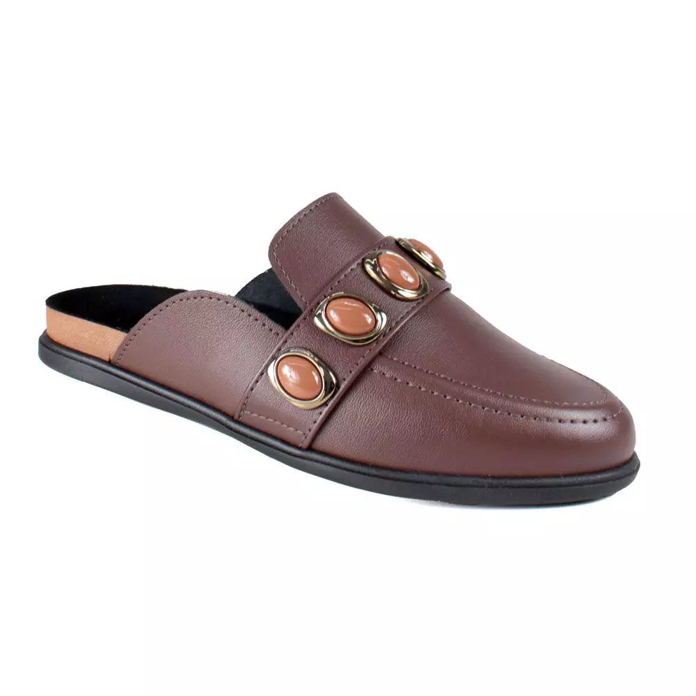 Moleca Chocolate Mule Clog