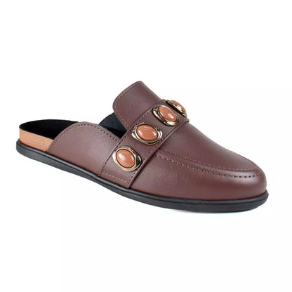 Moleca Chocolate Mule Clog