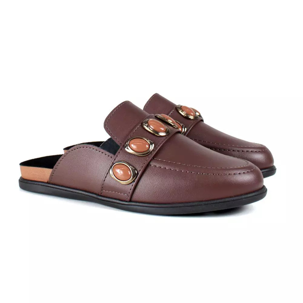Moleca Chocolate Mule Clog